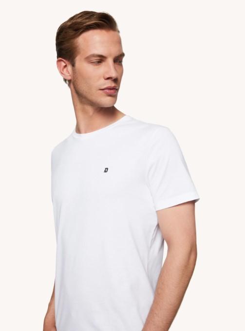 t-shirt con logo sul petto US198JF0271UZL4 000 DONDUP 