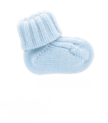 CALZINI PRIMI MESI PURA LANA CM201 AZZURRO Fior DI COCCOLE 