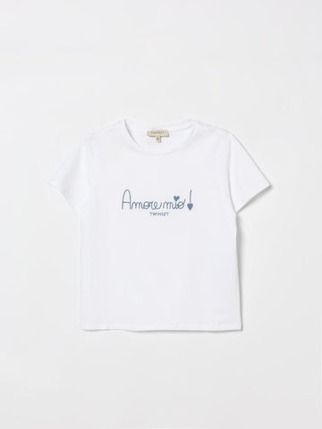 t-shirt con ricamo amore mio 261GJ2290 13368 TWINSET GIRL 