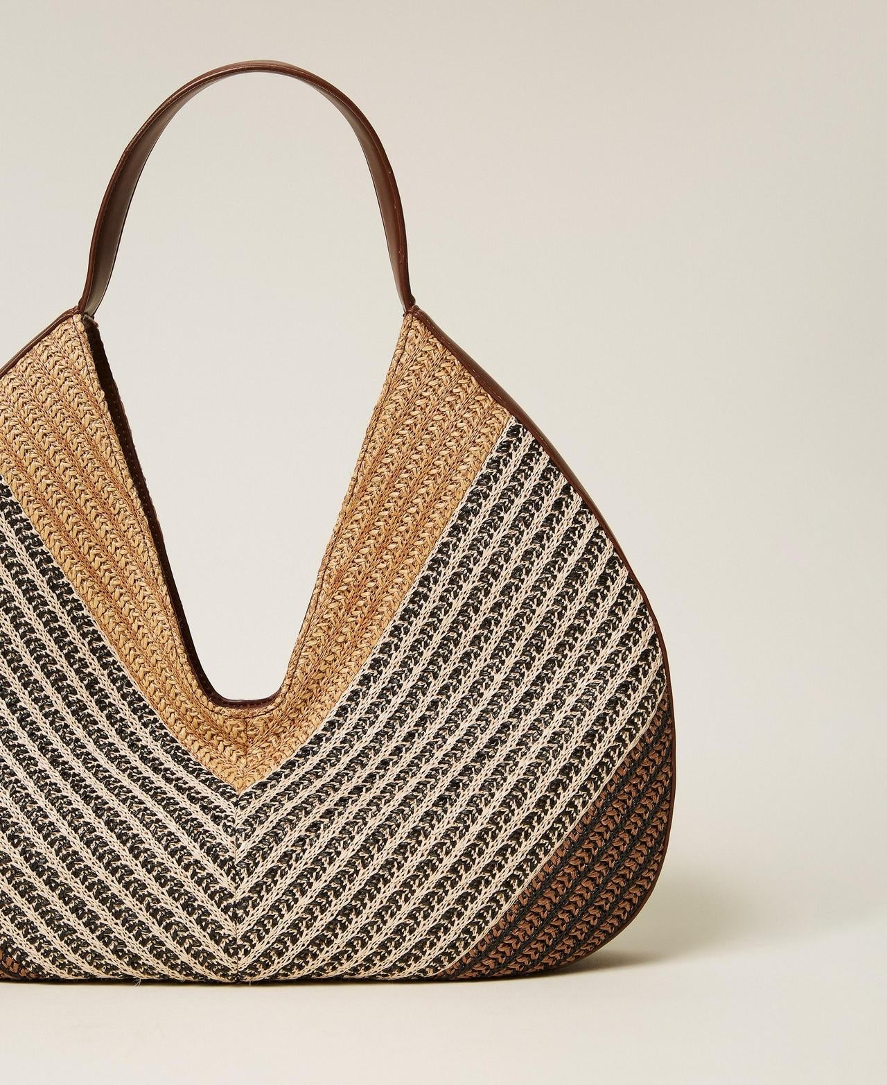 Borsa hobo in rafia 261TD8501 13504 TWINSET 