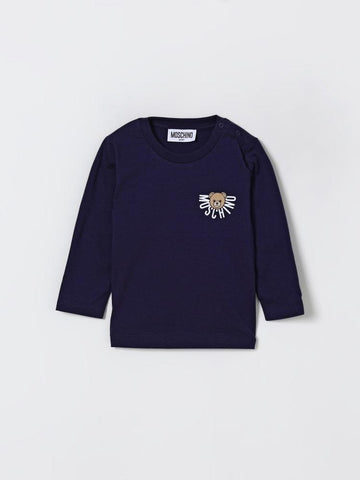 t-shirt con lgoo petto MV000RLAA10 40016 MOSCHINO KIDS 