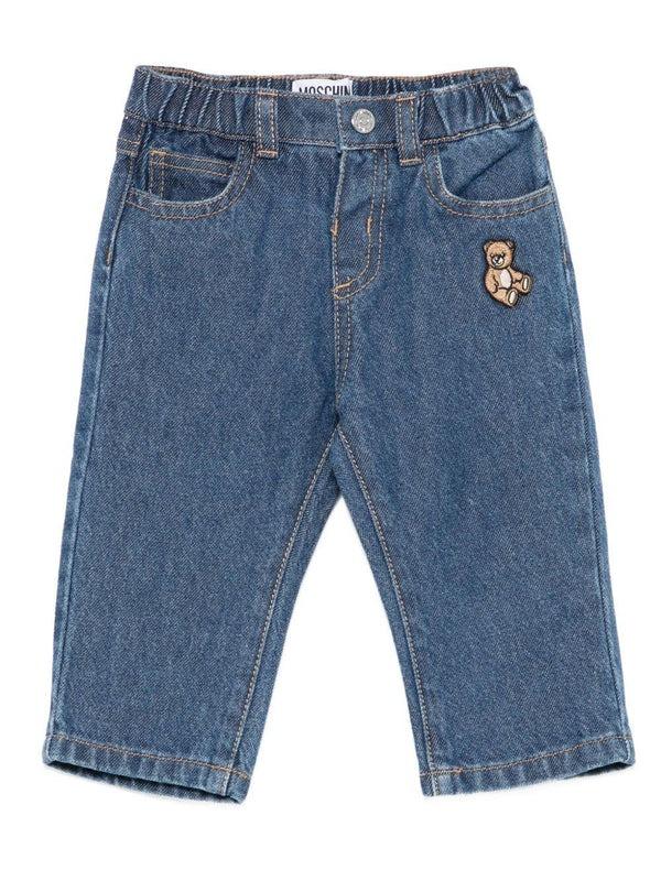 jeans con patch MMP04ZL0E29 40335 MOSCHINO KIDS 