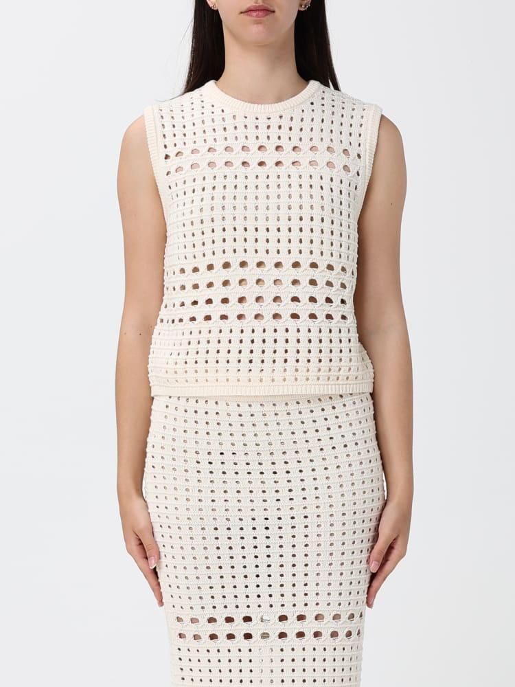 top in crochet WA6326MA79R 10701 LIU JO WHITE 