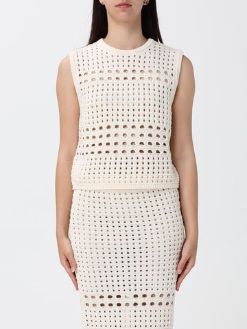 top in crochet WA6326MA79R 10701 LIU JO WHITE 