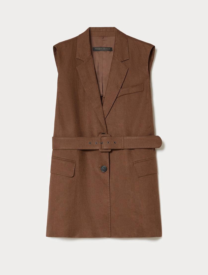 gilet in tela di lino MRNORLI 013 MARINA RINALDI 
