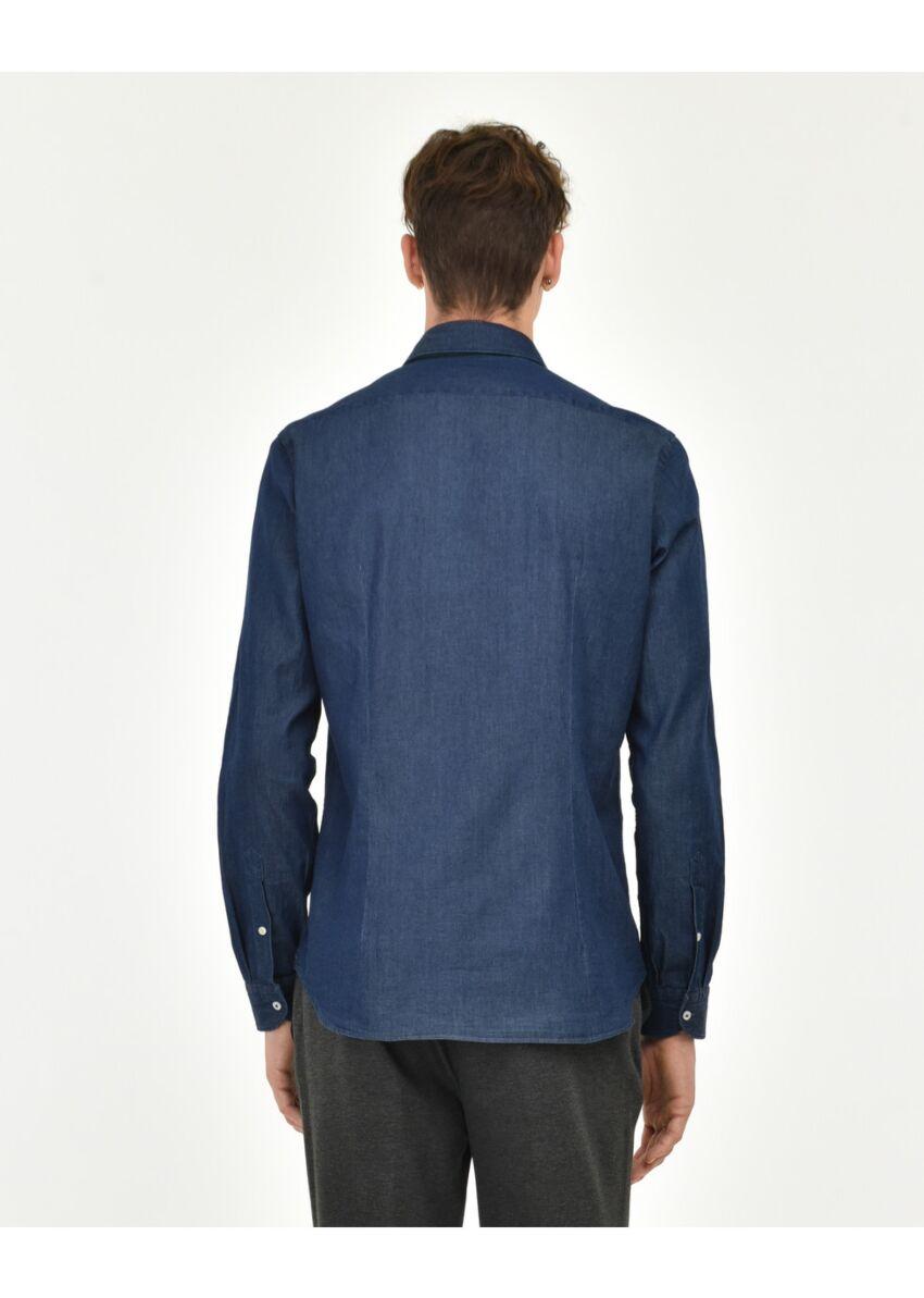 camicia slim in denim 3532E600LX 233810 88 MANUEL RITZ 