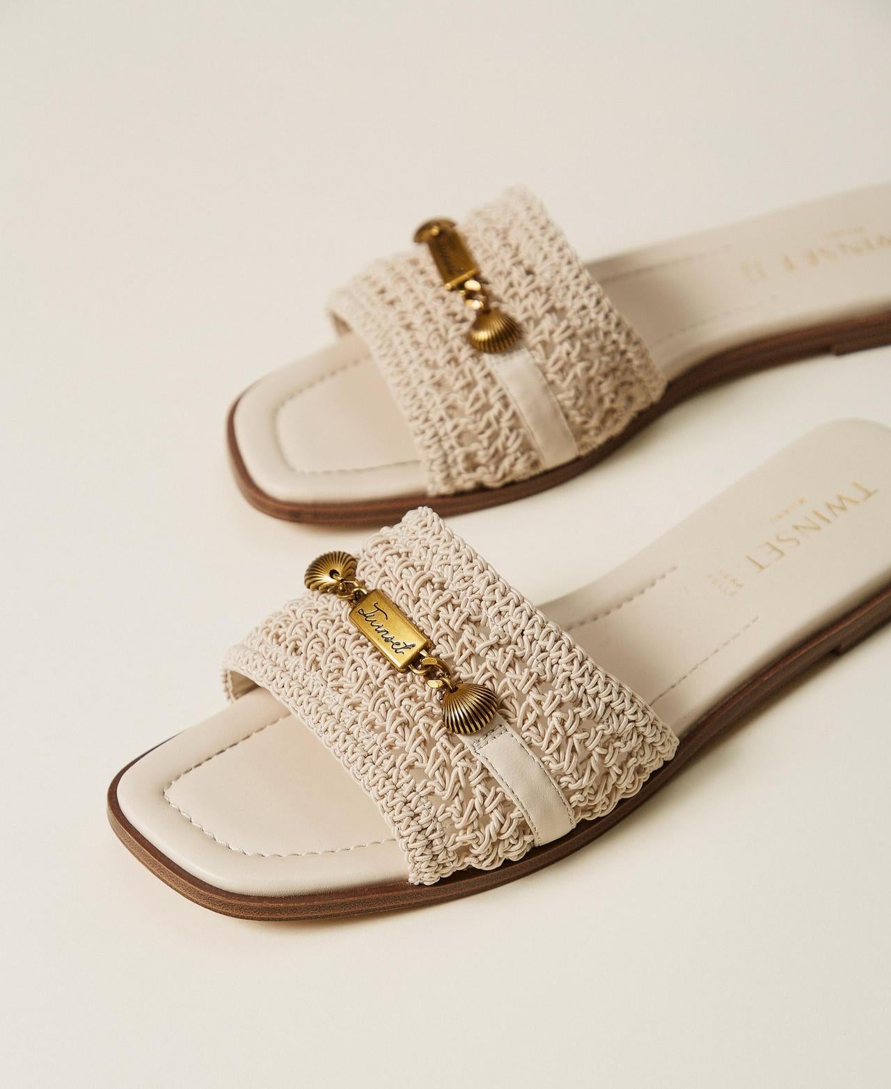 sandalo slide crochet 261TGT044 00059 TWINSET 