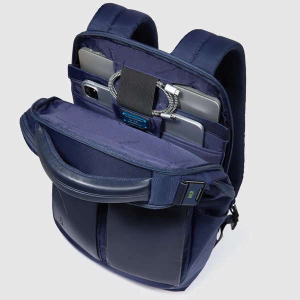 Zaino uomo porta pc 14 in tessuto riciclato CA6621S136 BLU PIQUADRO 