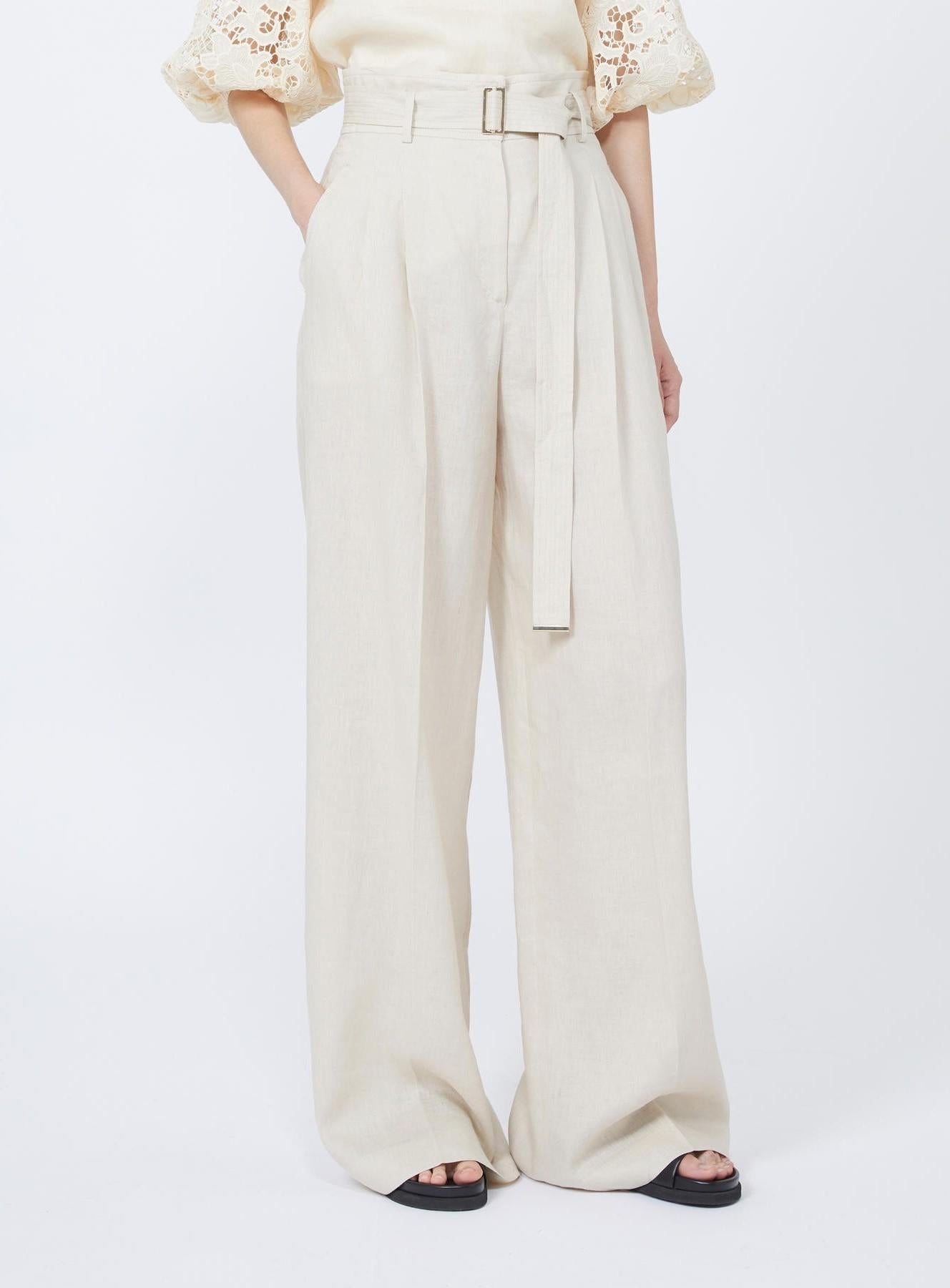 pantalone in tela di lino MSTMATERIA 002 MAXMARA STUDIO 