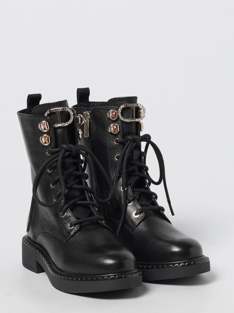 anfibio in pelle con logo 252GCJ028 00006 TWINSET GIRL 