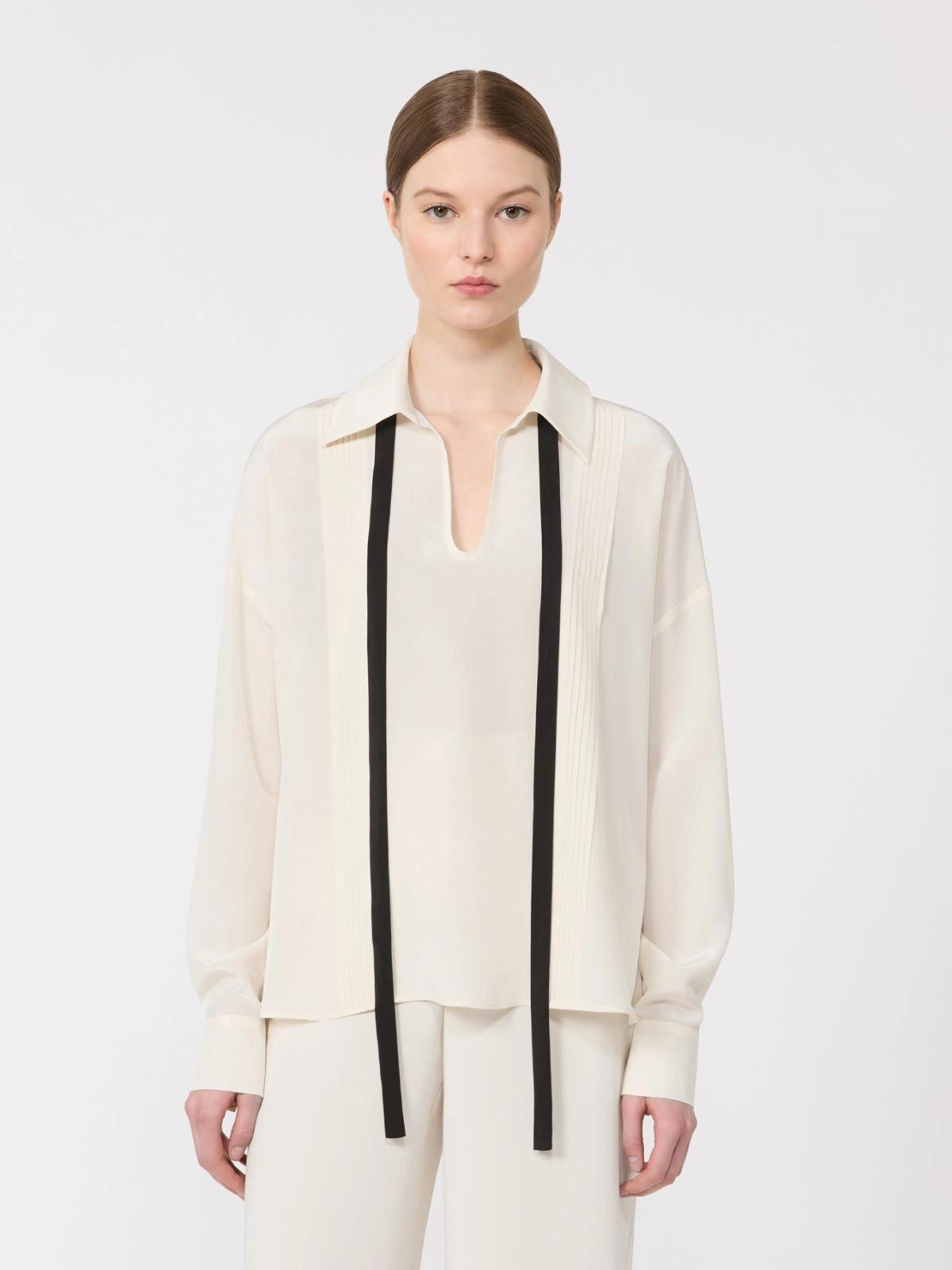 blusa in seta con cravattino MSTCOLONO 048 MAXMARA BLACK DRESS 
