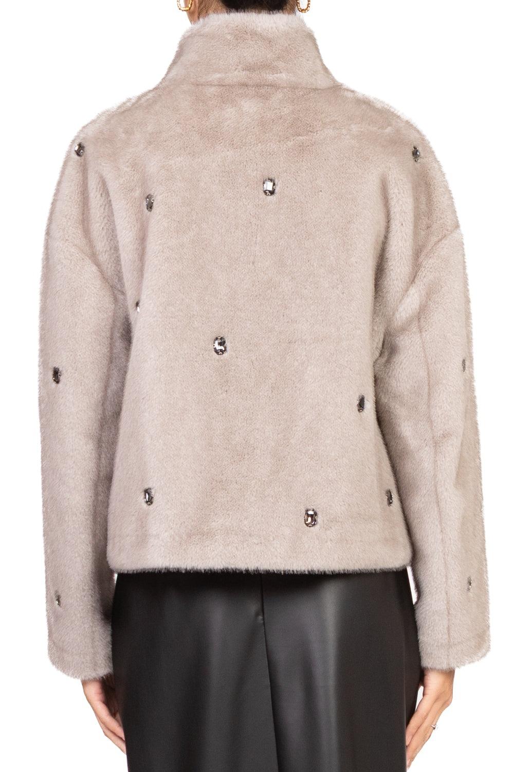 cappotto corto con pelliccia TF0047 PERLA VICOLO 