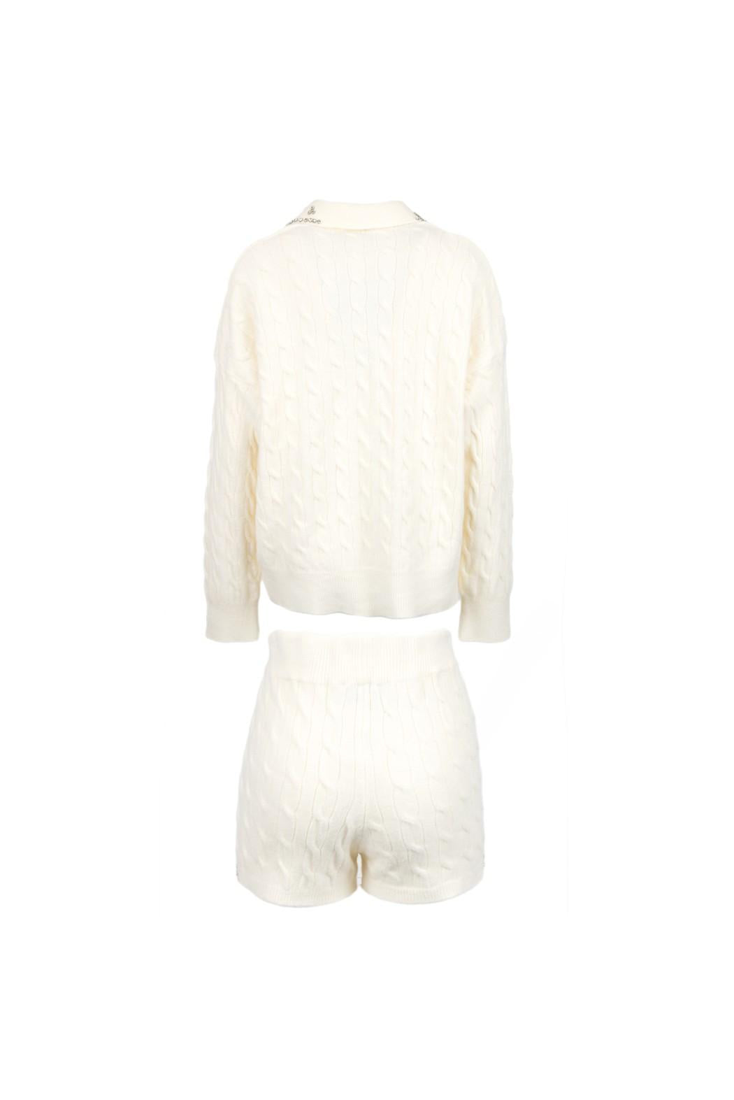 coordinato maglione shorts NIBBIOLA 260W5D7 BIANCO ODI' ODI' 