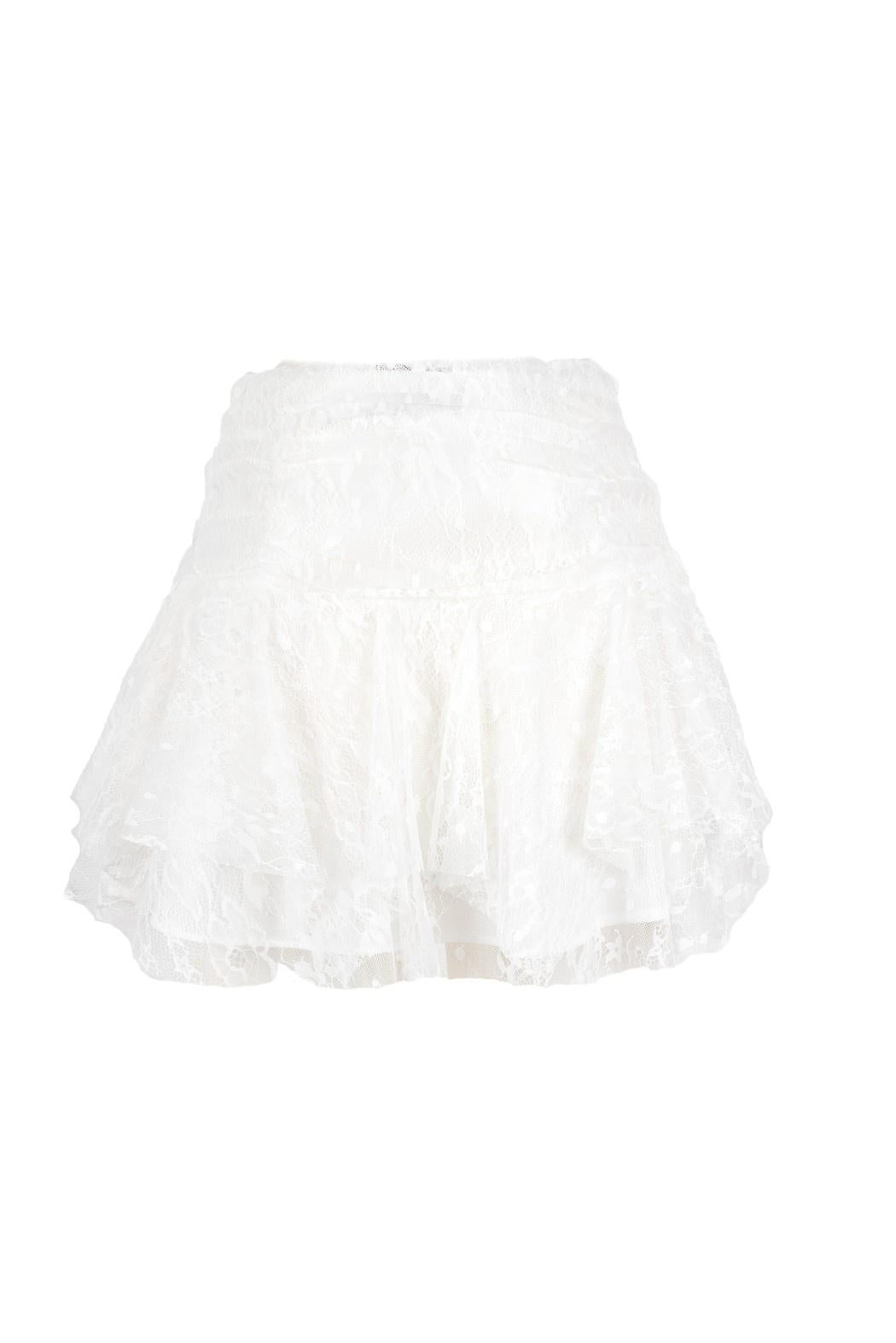 gonna corta in pizzo TOWSON 01S6 BIANCO TPN 