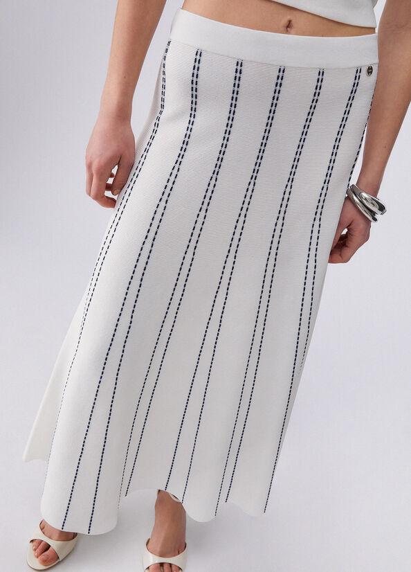 gonna midi in maglia WA6148MA81R 03A83 LIU JO WHITE 