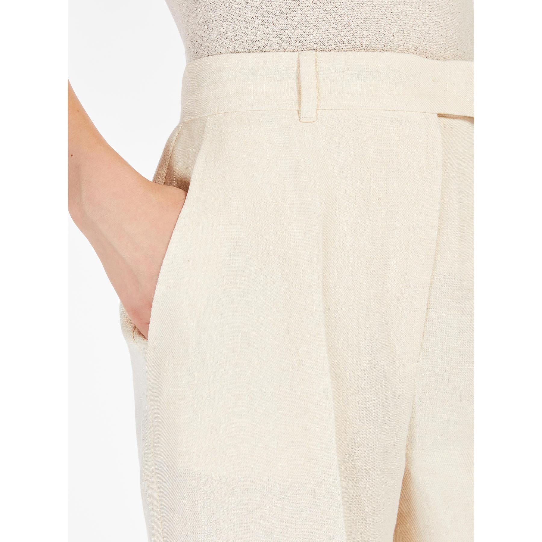 pantalone in batavia di puro lino CORDOVA 001 MAXMARA 