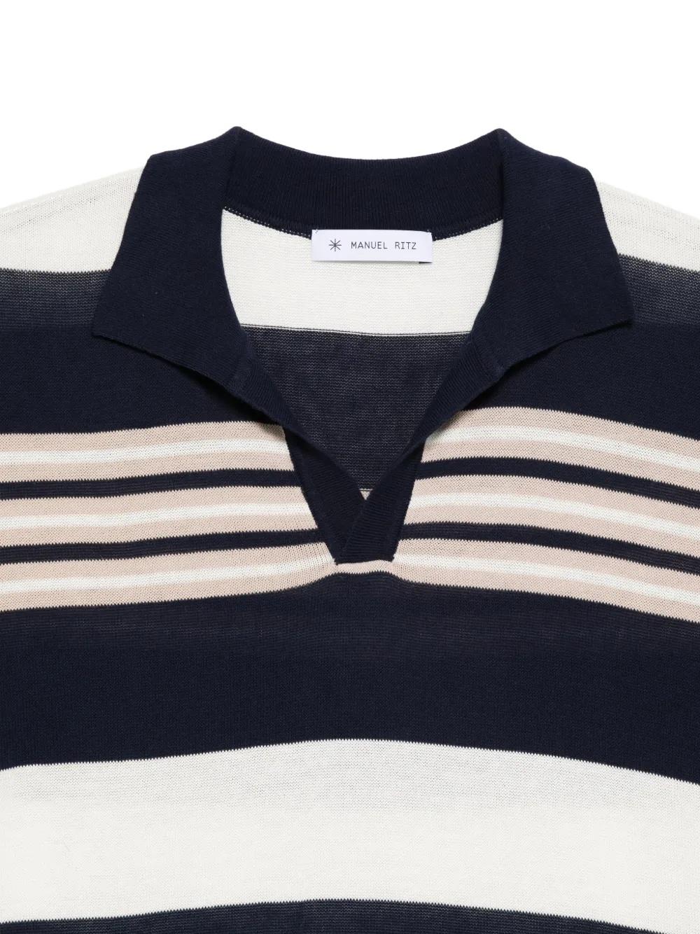 polo in cotone a righe 4032M515 263320 89 MANUEL RITZ 