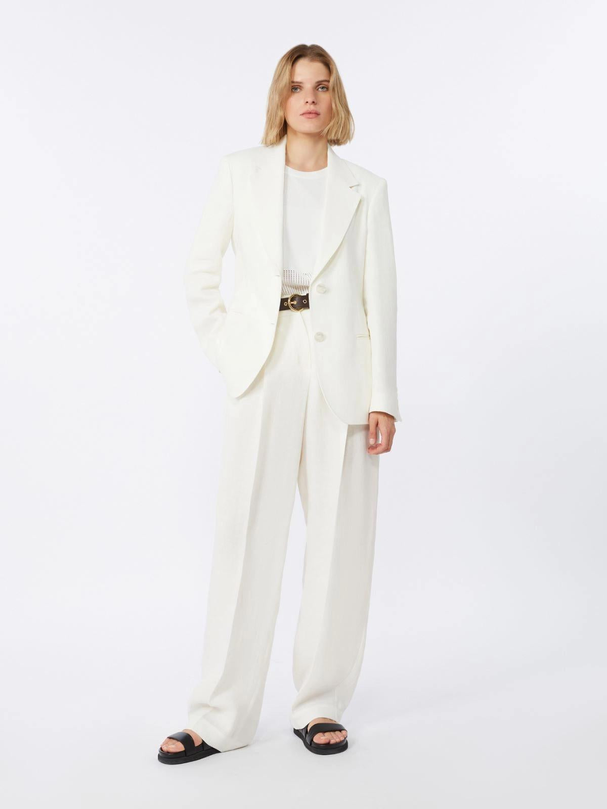 blazer in batavia di lino MSTBELLO 015 MAXMARA STUDIO 