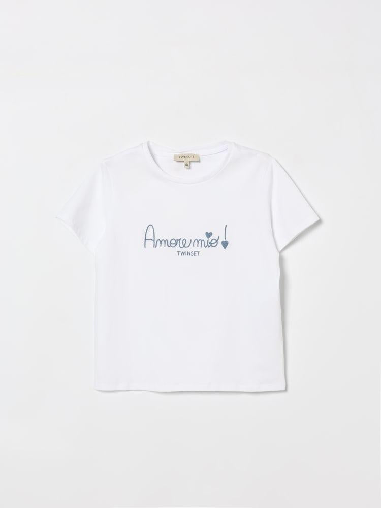 t-shirt con ricamo amore mio 261GJ2290 13368 TWINSET GIRL 