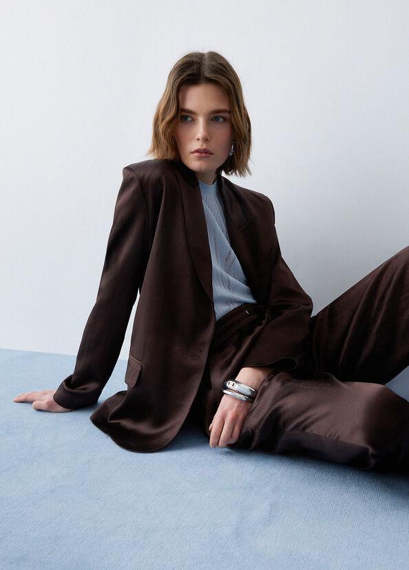 blazer in raso CA6146T450A P9576 LIU JO BLACK 