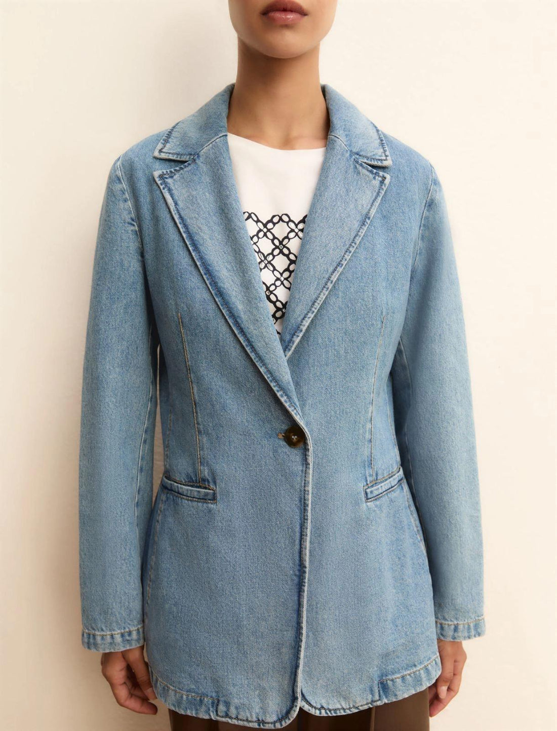 blazer in denim EMMTECA 001 EMME MARELLA 