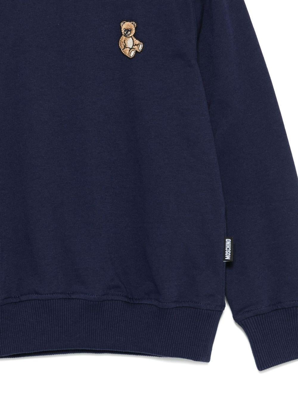 felpa con ricamo al petto HRF08VLCA40 40016 MOSCHINO KIDS 