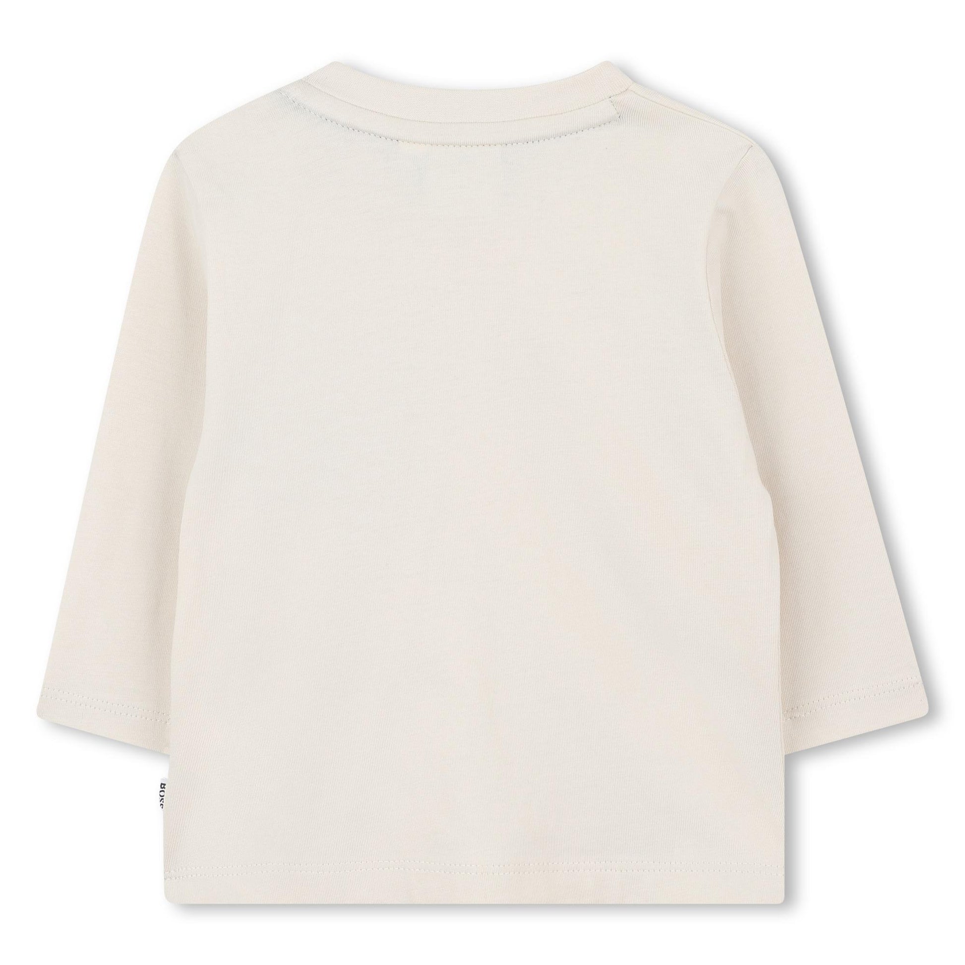 t-shirt con ricami al petto J52473 21C BOSS 