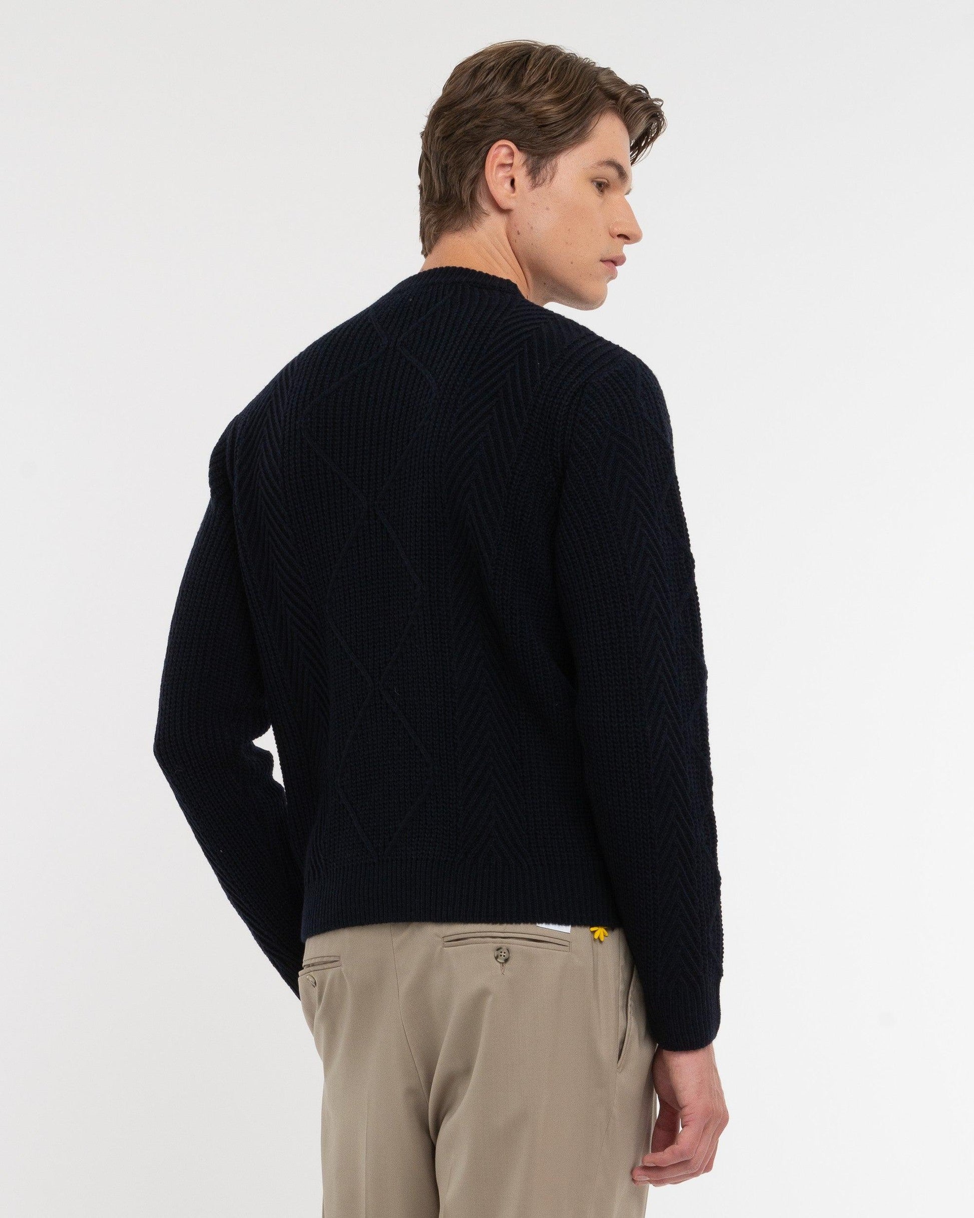 maglione a costine inglesi 3932M529 253810 89 MANUEL RITZ 