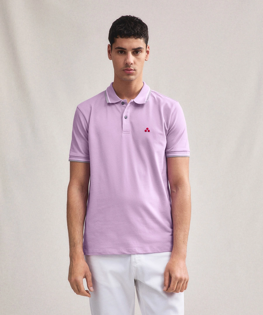 polo con contrasto al collo NEW MEDINILLA STR 042 PeUTEREY 