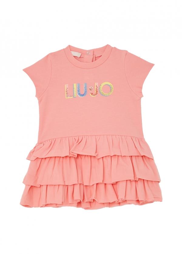abito logato corallo HA6069JS003 X0244 LIU JO JUNIOR 
