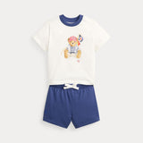 RALPH LAUREN POLO completo due pezzi polo bear Bianco