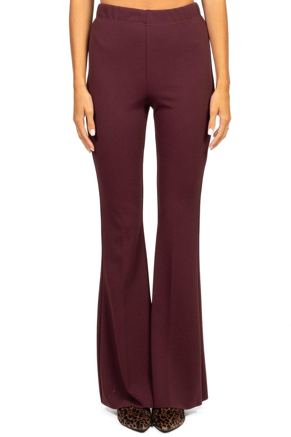 Pantalone a zampa TF0444 MARRONE VICOLO 