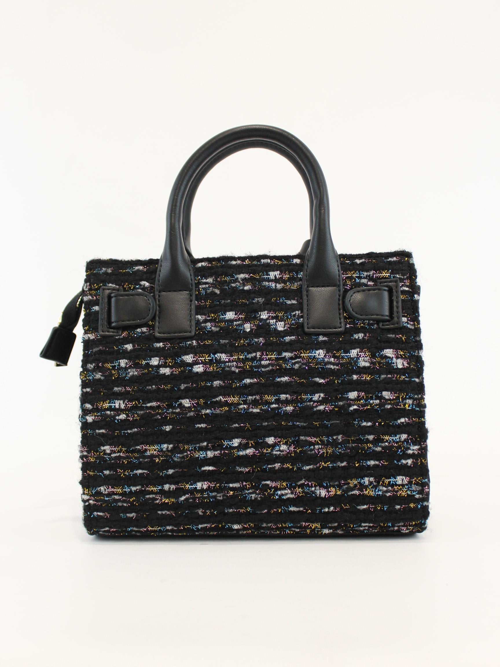 Borsa piccola full pailettes 1322 TWEED BLACK RUE MADAM PARIS 
