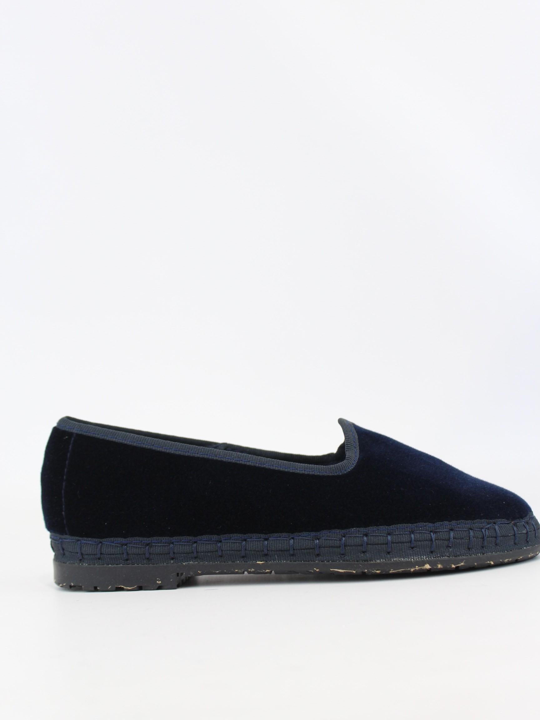 sandalo in velluto HAZEL KIDS BLUE FLABELUS 