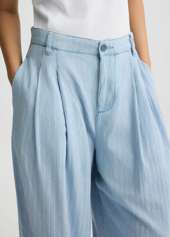 pantalone in denim gessato UA5123D4989 78822 liU JO 