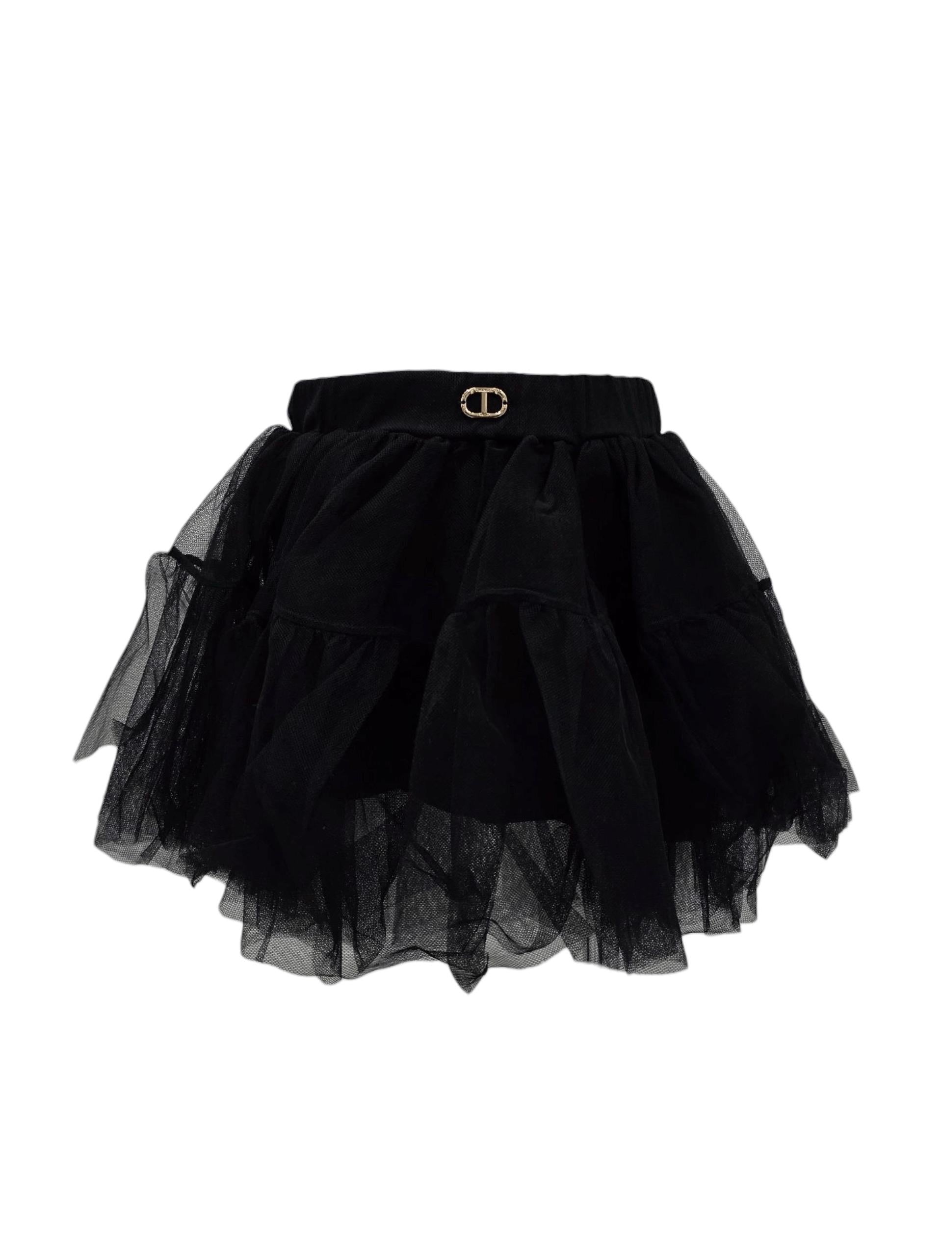 gonna in tulle con logo 252GB2210 00006 TWINSET GIRL 