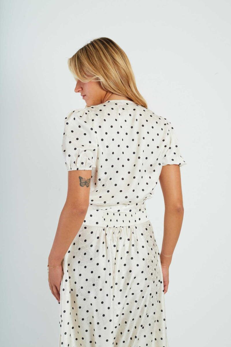 blusa in raso P620004 ADELINE 20 ECRU DERHY 