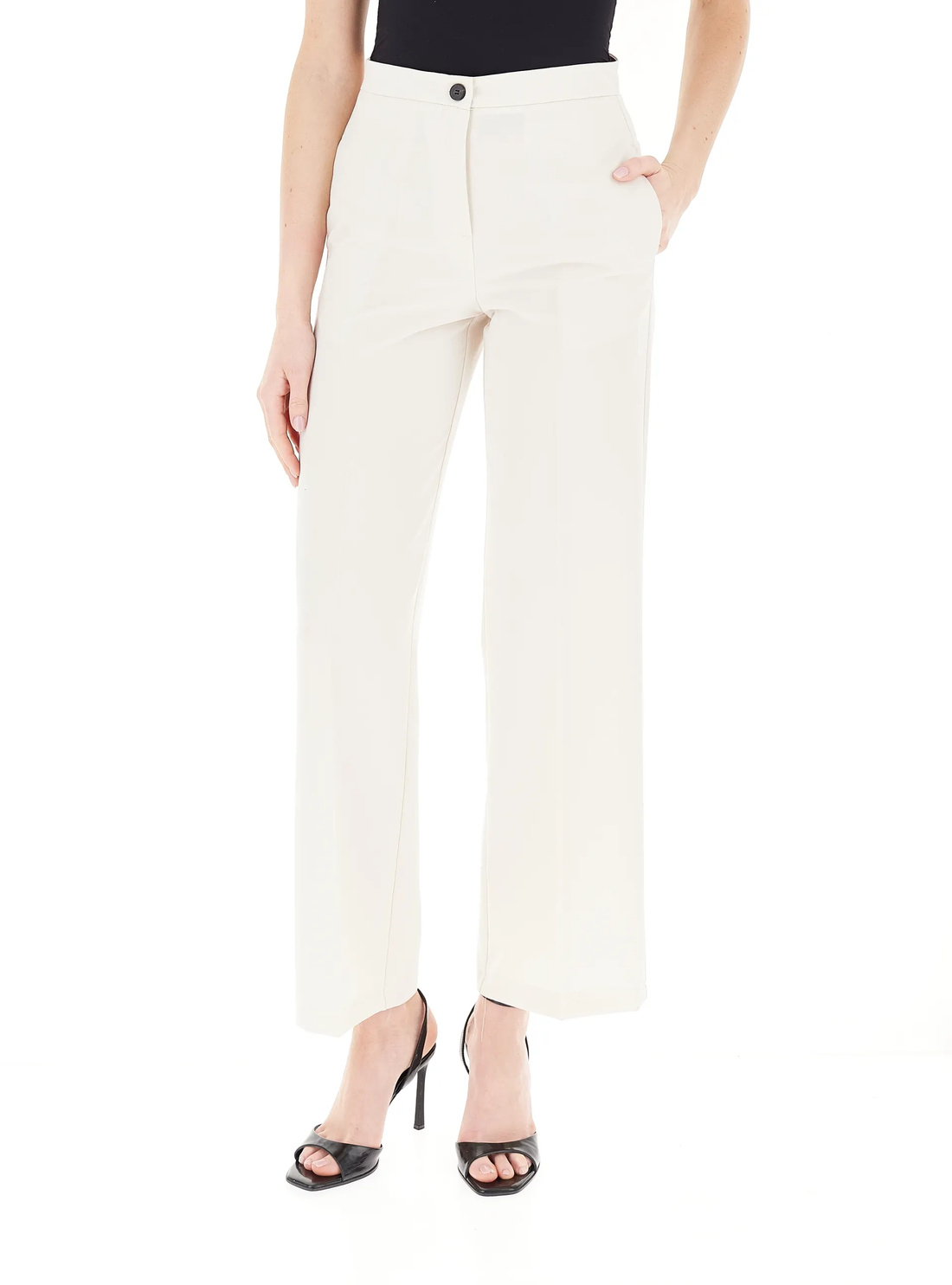 pantalone wide leg TD0295 NATURALE VICOLO 