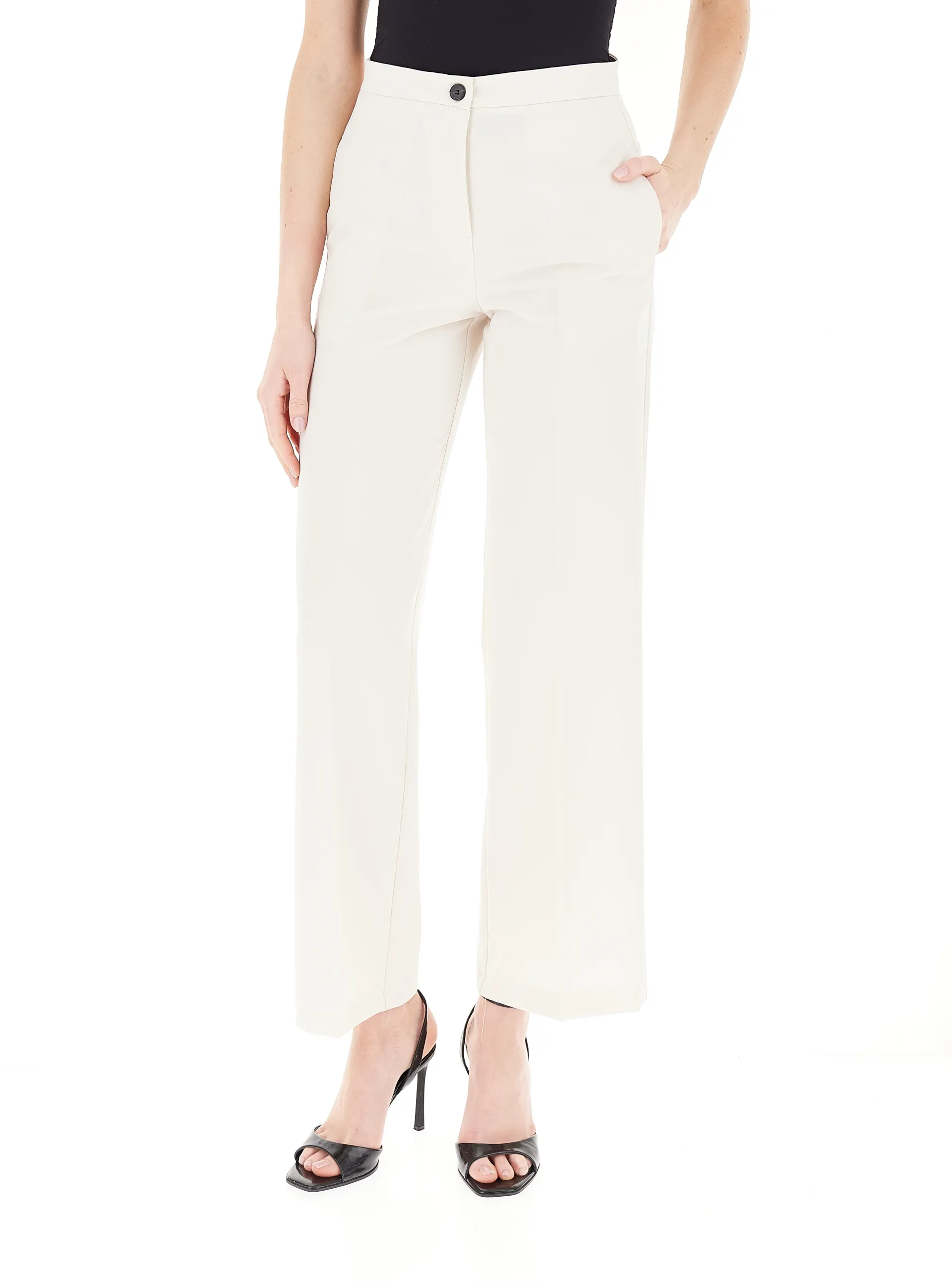 pantalone wide leg TD0295 NATURALE VICOLO 