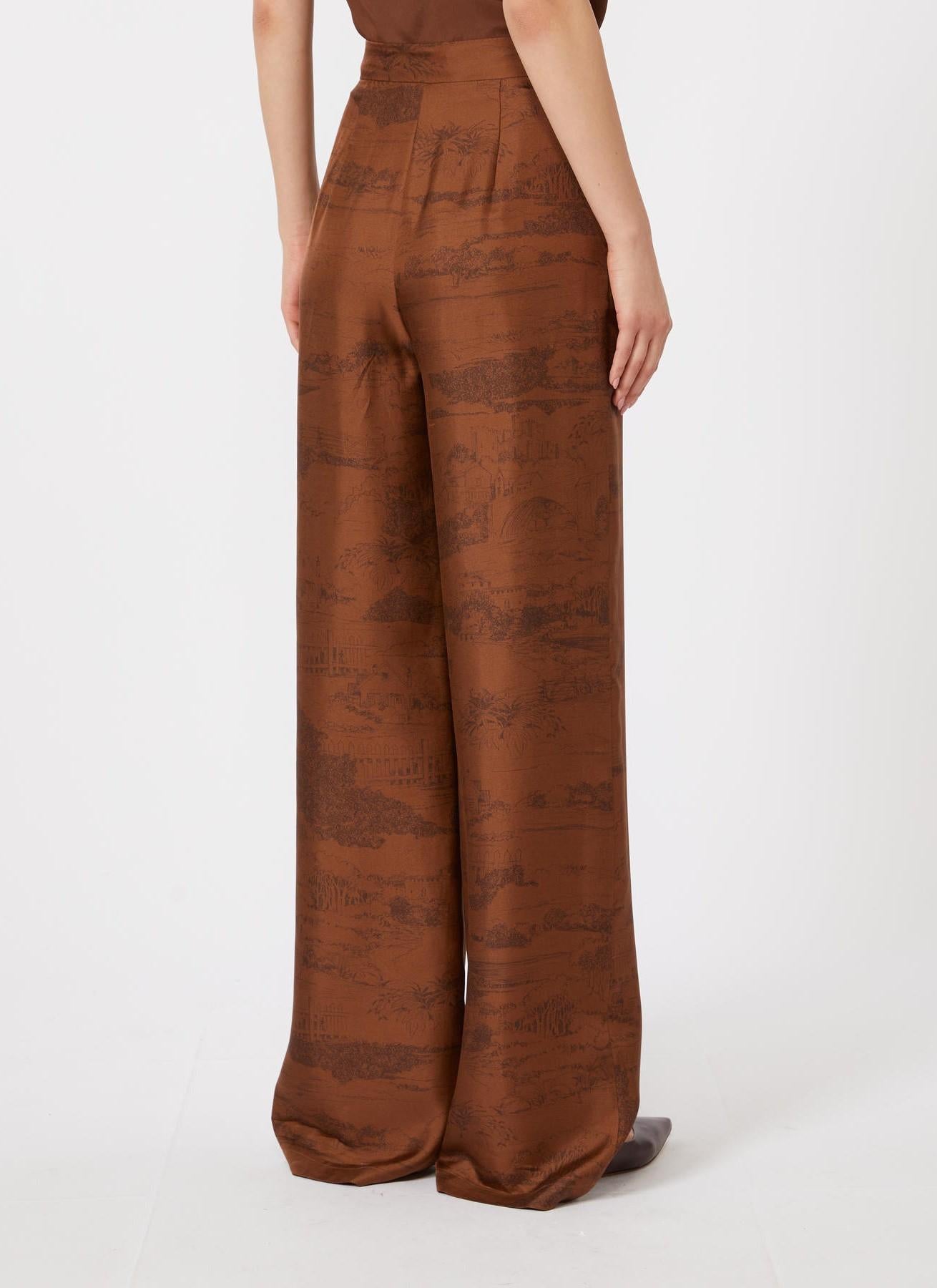 pantalone in seta stampata MSTVASAIO 004 MAXMARA STUDIO 