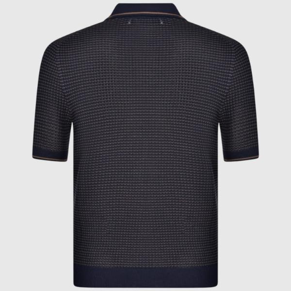 Polo skipper in maglia traforata 57191 20650 598 GRAN SASSO 