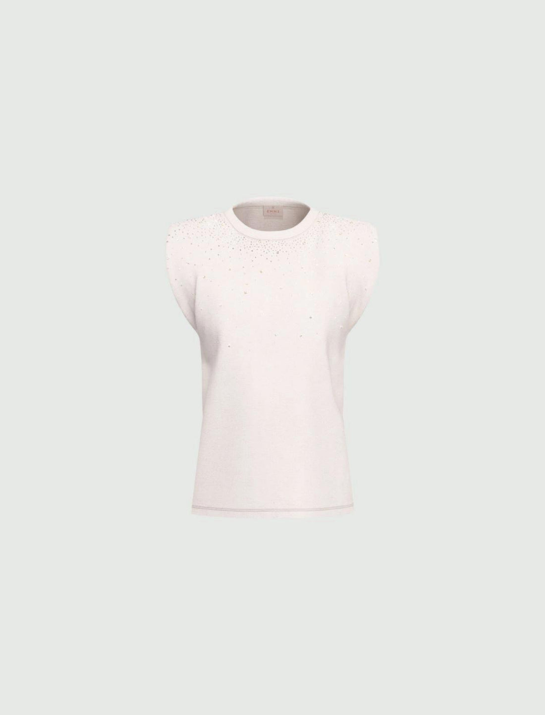 t-shirt smanicata con cristalli EMMUTOPIA 001 EMME MARELLA 