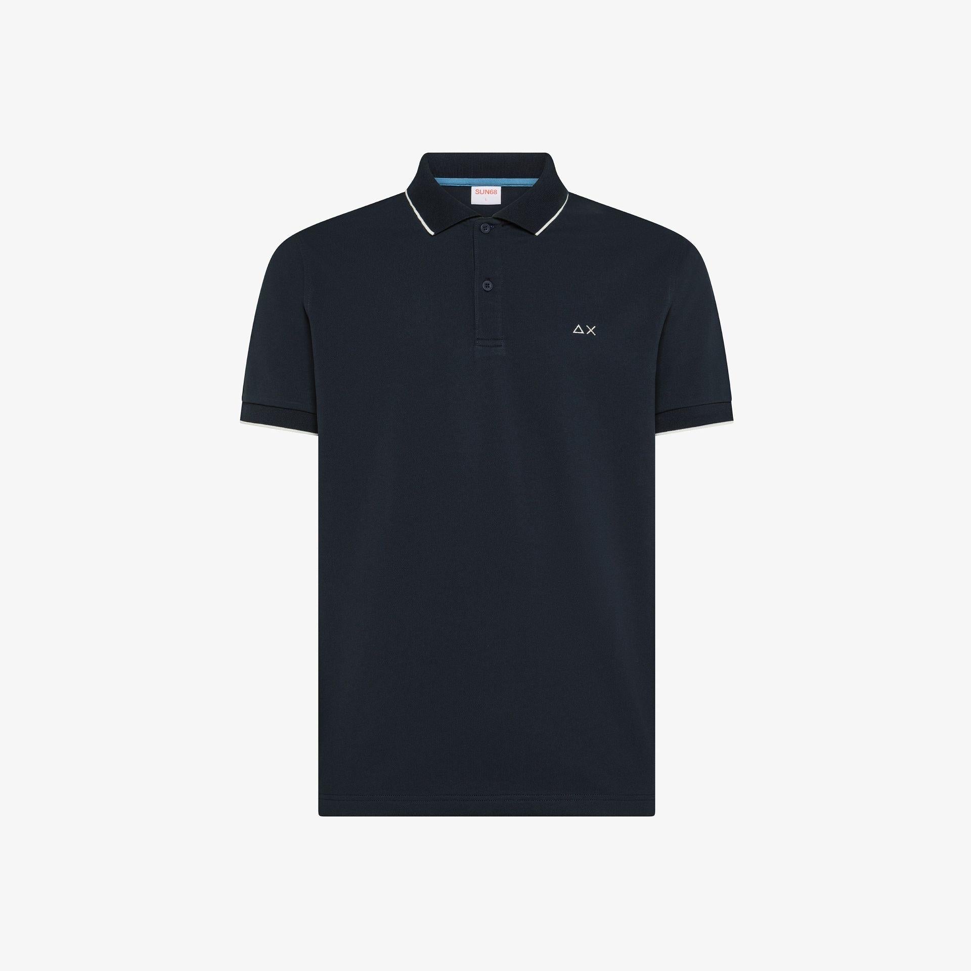 polo small stripe A36111 NAVY BLUE SUN68 