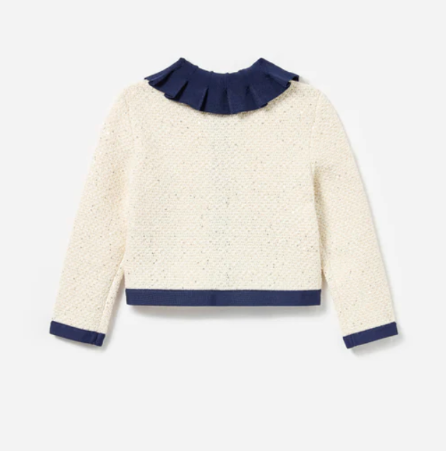cardigan con bottoni e pailettes 720C-C CREAM SELF-PORTRAIT 