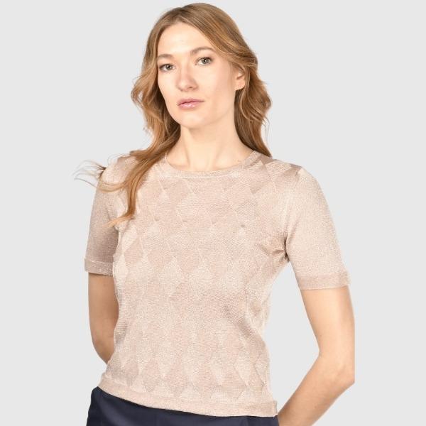 t-shirt in maglia lurex 57212 23010 202 GRAN SASSO 