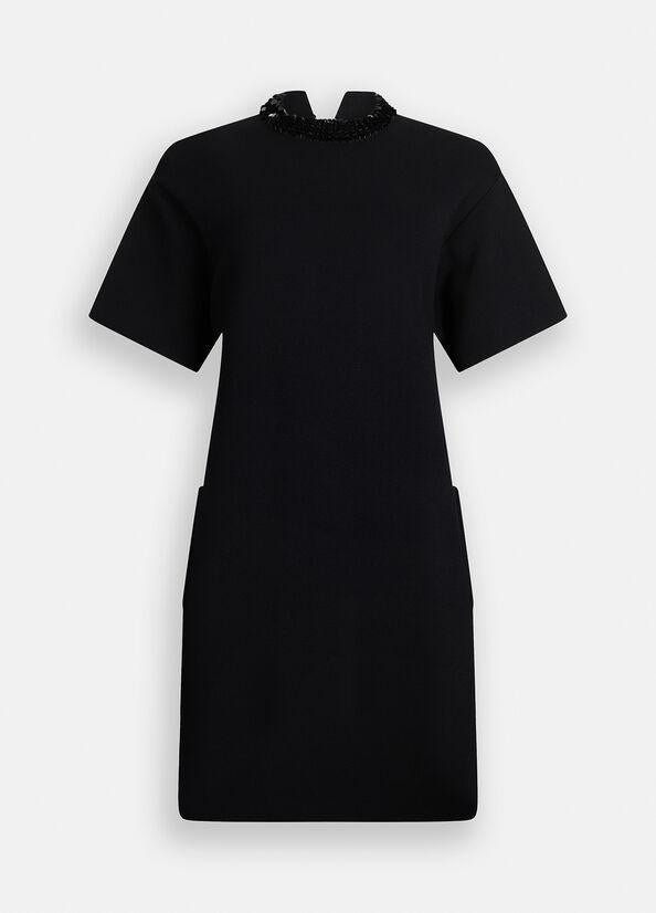 abito con pailettes CF5035MS55N 22222 LIU JO BLACK 