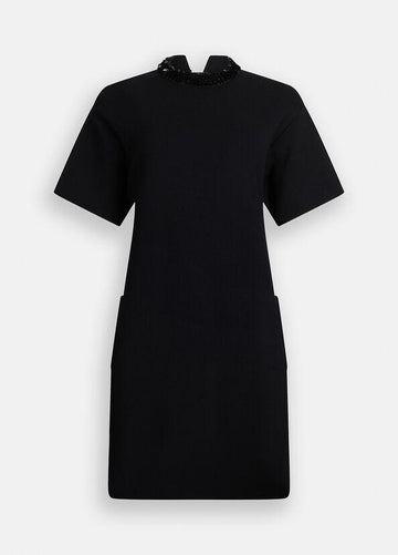 abito con pailettes CF5035MS55N 22222 LIU JO BLACK 