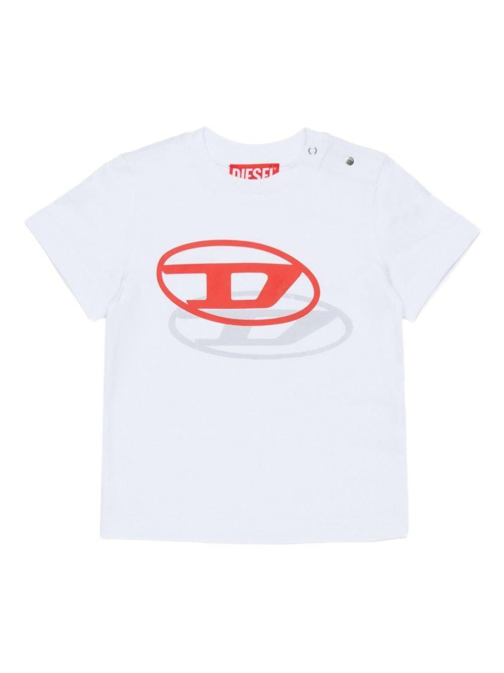 t-shirt con logo contrasto K00765 0GRAI K100 DIESEL 