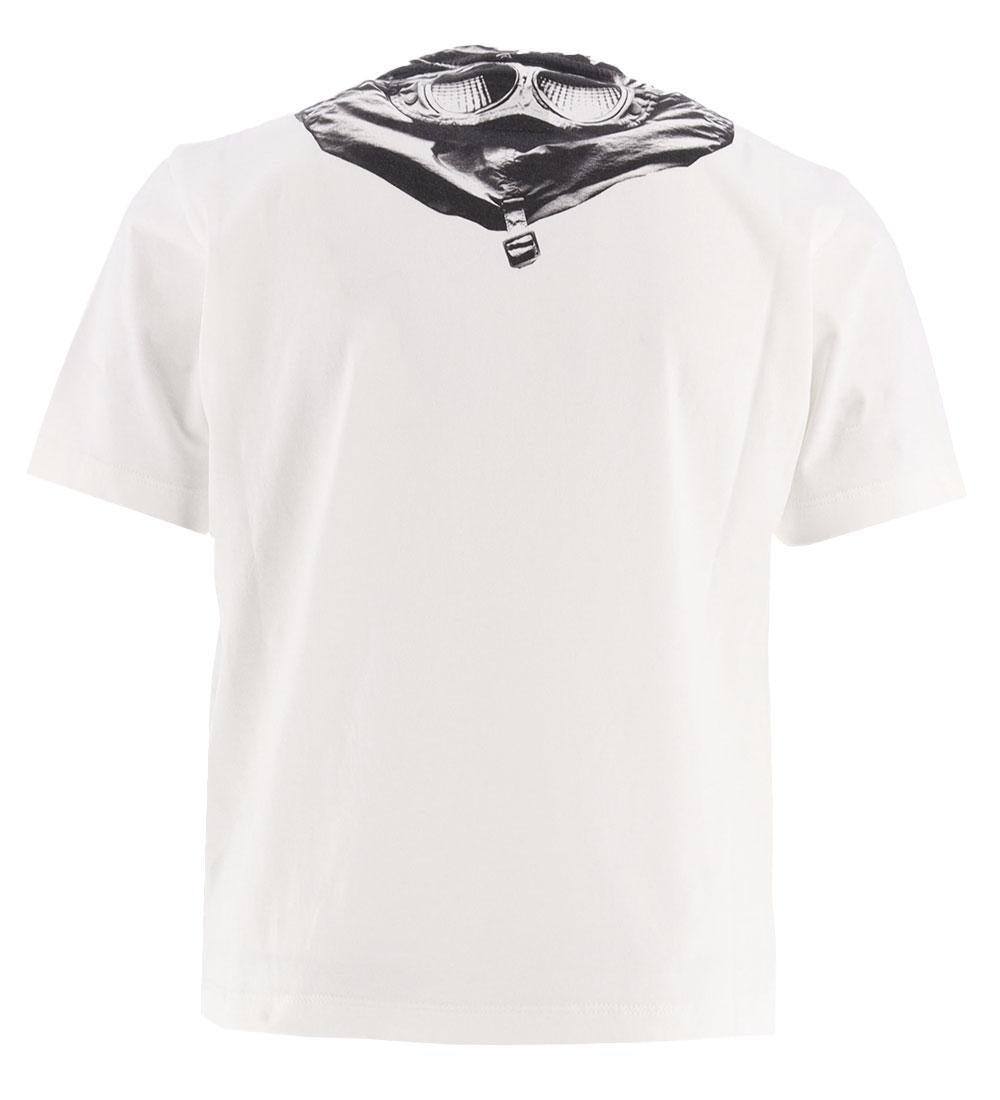 t-shirt con logo fronte e retro COM006LAA17 10135 CP COMPANY KIDS 