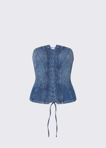 Top bustier in denim UA6506D0339 79157 LIU-JO CAPSULE ELODIE 